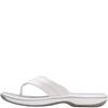 CLARKS WOMENS FLAT SLIP ON SANDAL - WHITE